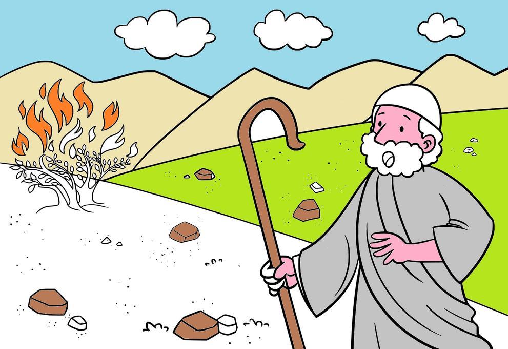 Mojžíš v křesťanské omalovánce